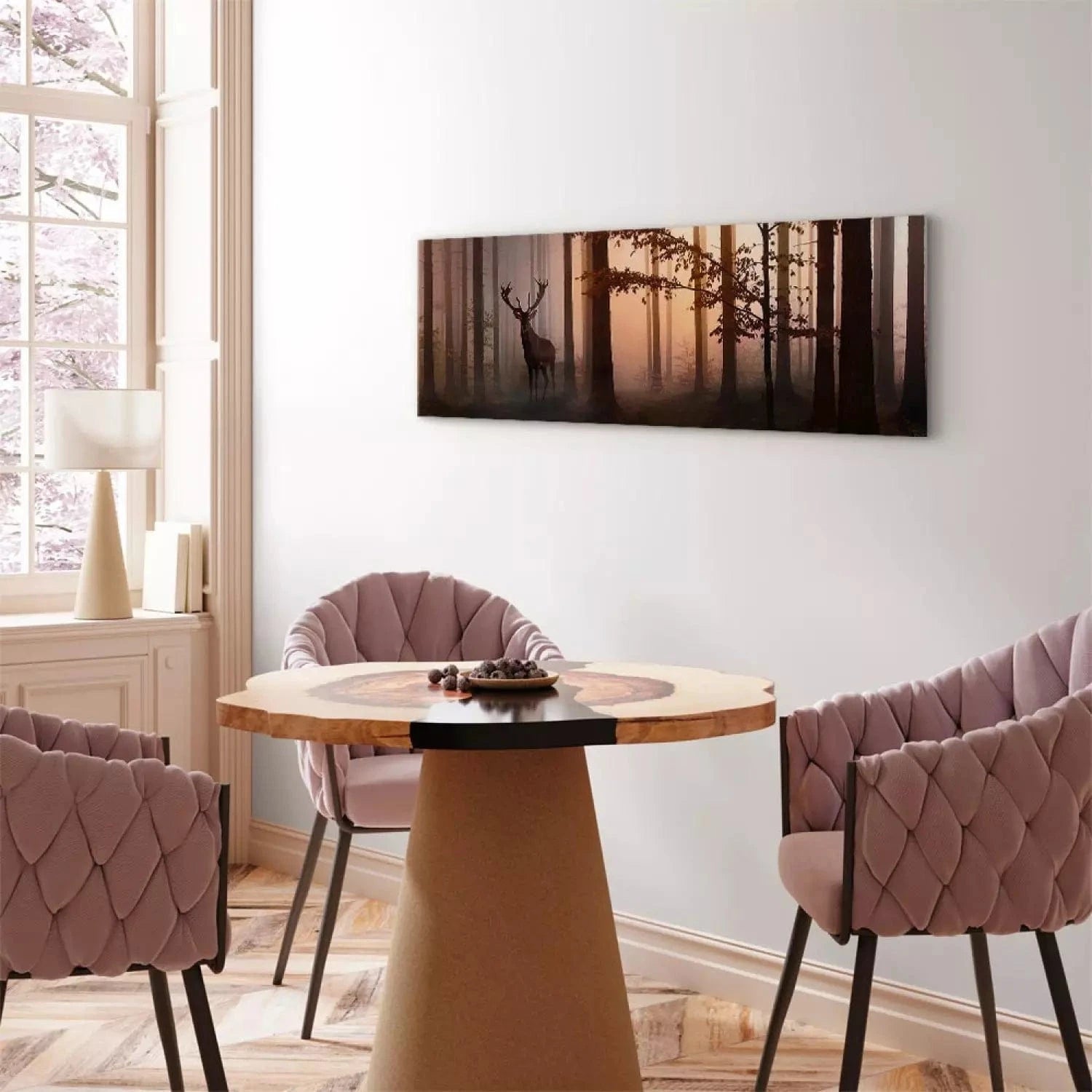 Kanva ar dabu - Rīts mežā (brūnos toņos), 150016 - viesistabai ART XL