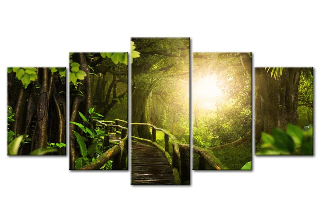 Glezna ar dabu zaļā krāsā - Maģiskie džungļi, (x5), 92632 G-ART