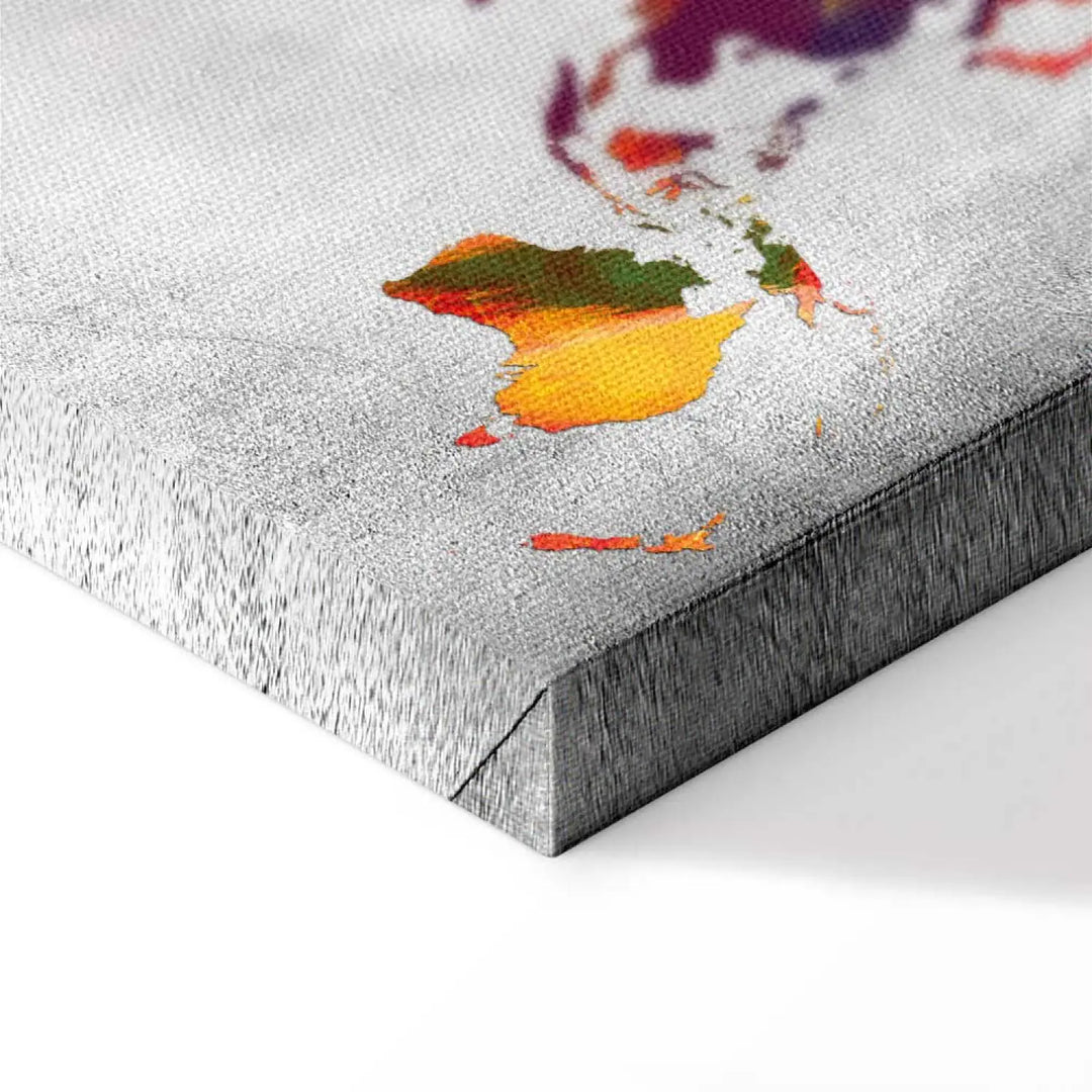 Glezna ar daudzkrāsainu pasaules karti - triptihs, 94547 ART XL