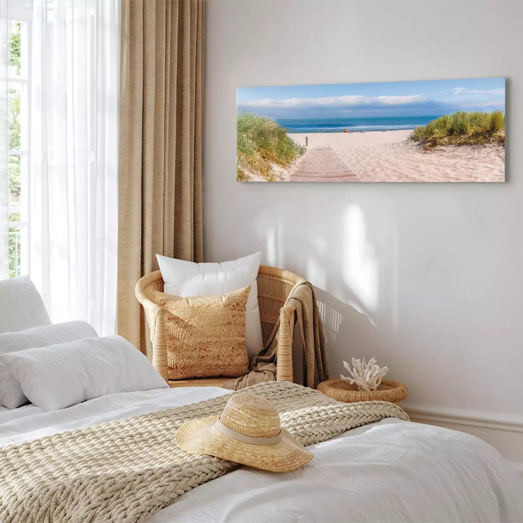 Glezna Piejūras Sapnis – Jūra un Pludmale Zilos/Zaļos Toņos ART XL