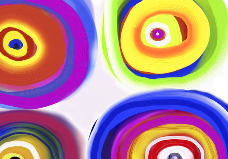 Kanva ar krāsainiem apļiem - Krāsains karuselis, (x1), 94170 G-ART