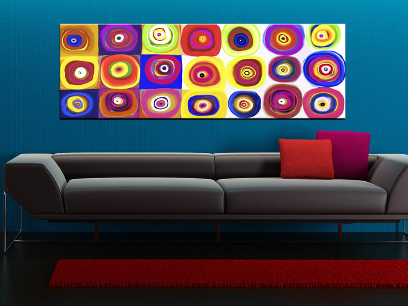 Glezna ar krāsainiem apļiem - Krāsains karuselis, (x1), 94170 Tapetenshop.lv