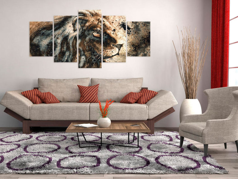 Canva with lion - Memory of a King, 92263 (x5) G-ART.