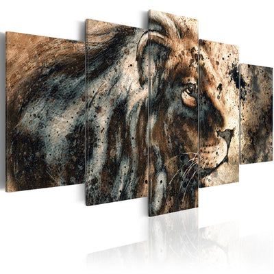 Canvas-taulut leijonan kanssa - Memory of a King, 92263 (x5) G-ART.
