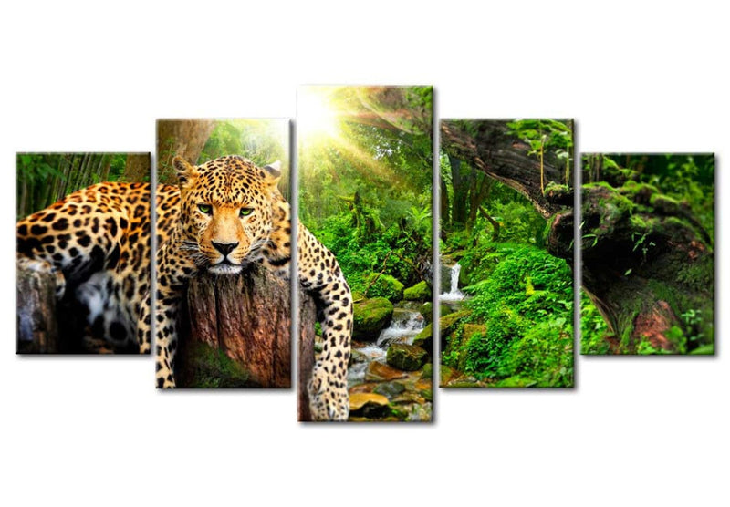 Kanva ar leopardu mežā - Relaksācija, 92275, (x5) G-ART.