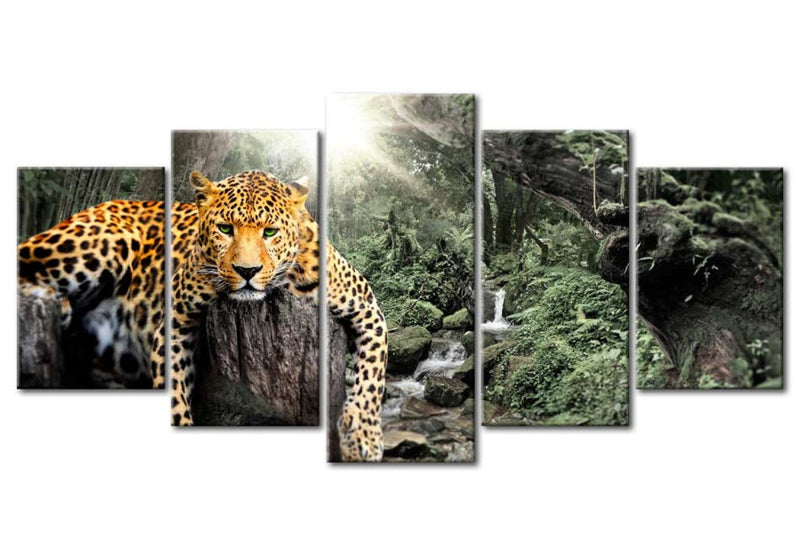 Paveikslai ant drobės su leopardu - Popietinis poilsis, 92276, (x5) G-ART.