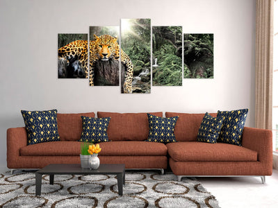 Canvas-taulut leopardin kanssa - Iltapäivän lepo, 92276, (x5) G-ART.