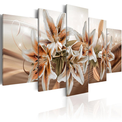 Canva with lily brown shades -Brown Grace, 93796 (x5) G-ART.