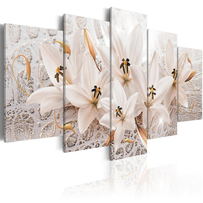 Canva with lilies on an elegant background - Treasure of the Tide, 92740, (x5) G-ART.