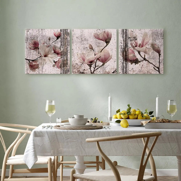 Glena ar magnoliju rozā toņos - Liriskās magnolijas (3 daļās) ART XL