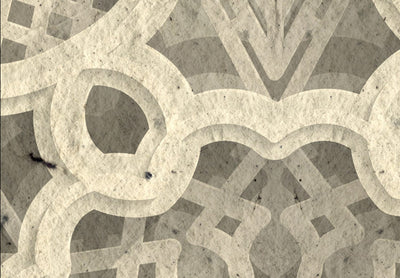 Paveikslai ant drobės su smėlio spalvos mandalos raštu - Sielos mandala (x5), 94956 G-ART.