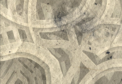 Paveikslai ant drobės su smėlio spalvos mandalos raštu - Sielos mandala (x5), 94956 G-ART.