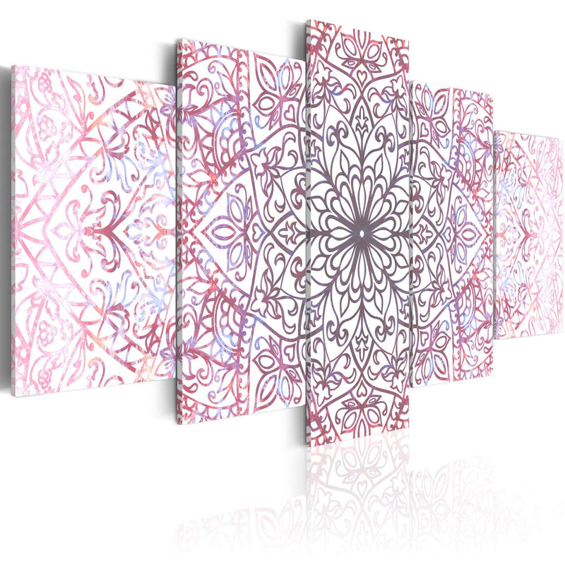 Canva with mandala pattern in pink, (x5), 94194 G-ART.