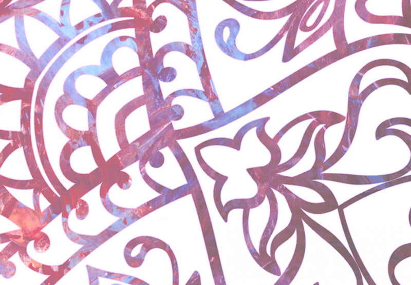 Canvas-taulut vaaleanpunaisella mandalakuviolla, (x5), 94194 G-ART.