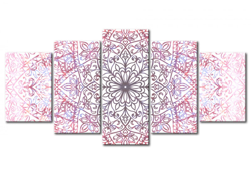 Canva with mandala pattern in pink, (x5), 94194 G-ART.