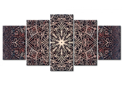 Canva with mandala pattern in dark shades - Sophistication, (x5), 94192 G-ART.