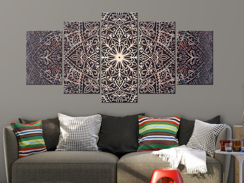 Glezna ar mandalas rakstu tumšos toņos - Izsmalcinātība, 94192 G-ART