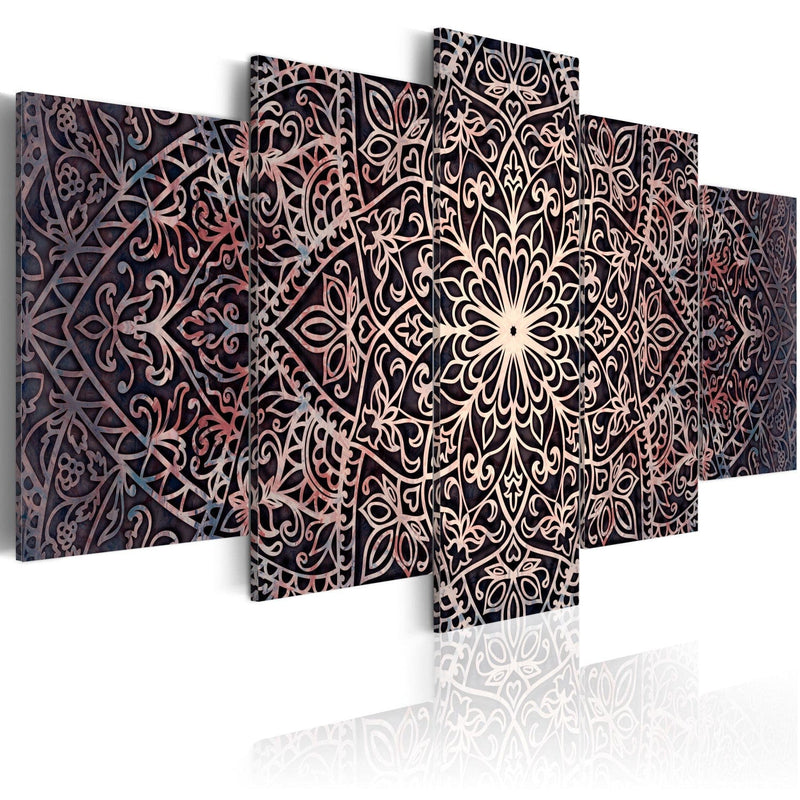 Canva with mandala pattern in dark shades - Sophistication, (x5), 94192 G-ART.