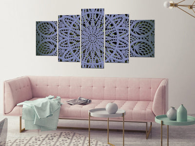 Canva with mandala pattern in blue, (x5), 94930 G-ART