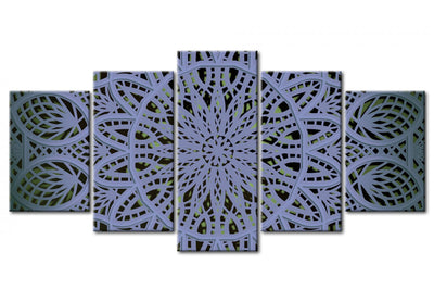 Canva with mandala pattern in blue, (x5), 94930 G-ART
