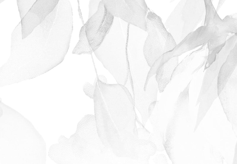 Paveikslai ant drobės su juodais lapais ant baltos spalvos - Rožių krioklys, (x 5), 150082 G-ART.