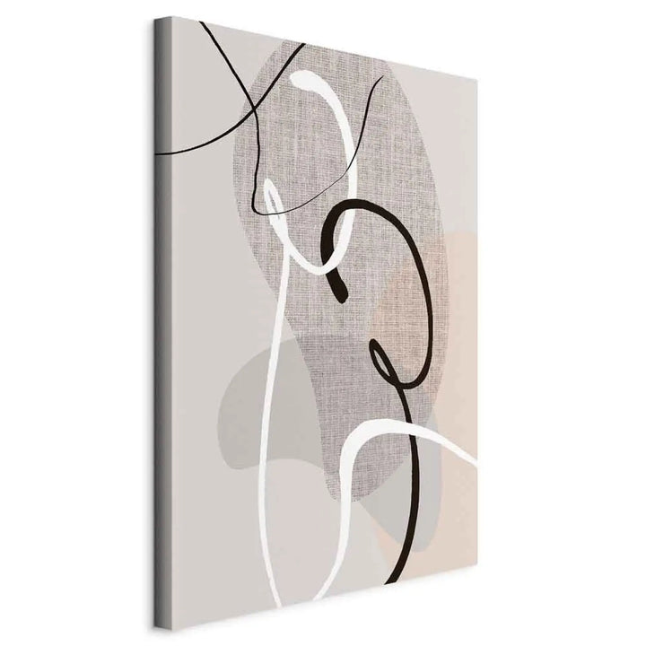 Glezna ar modernu abstraktu gleznu pelēkos toņos - konfigurācija (x 1) ART XL