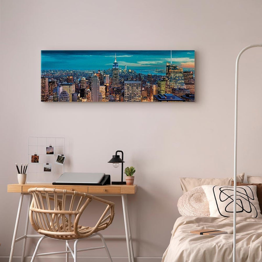 Kanva ar Ņujorku - Zilā metropole - zilā krāsā ART XL