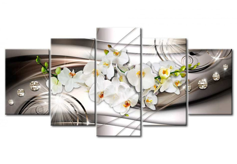 Canva with orchids and diamonds on abstract background, (x5), 62434 G-ART.