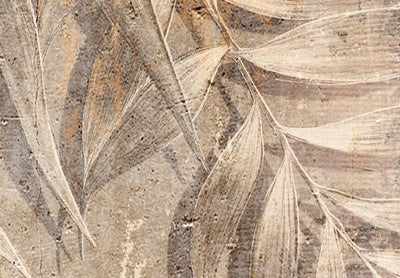 Canva with palm leaves in brown shades - Palm sketch, 151439 G-ART
