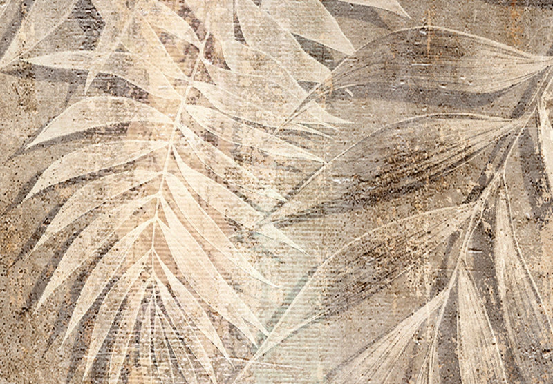 Canva with palm leaves in brown shades - Palm sketch, (x3), 151790 G-ART