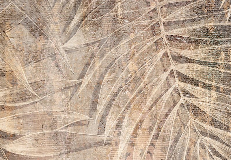 Canvas-taulut palmunlehtiä ruskean sävyissä - Palmun luonnos, (x3), 151790 G-ART
