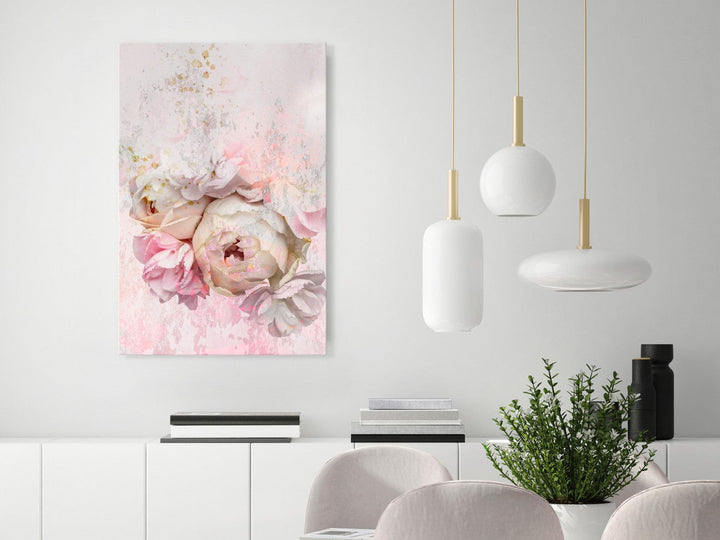 Glezna ar rozēm rozā toņos - Melanholiskā rozā (x 1) - 127539 G-ART.