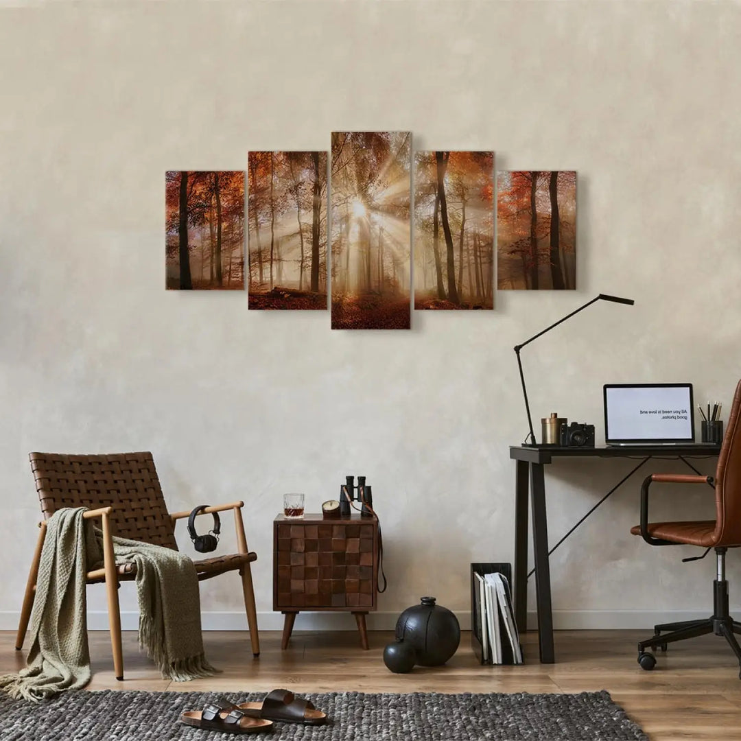 Glezna ar rudens mežu, viesitabai - Meža migla, 94227, (x5) ART XL