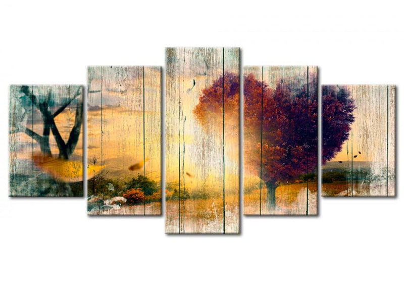 Canvas-taulut syksyn kuviolla - Love Memories, 93004 (x5) G-ART.