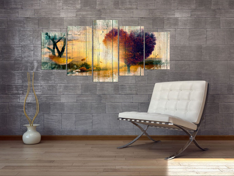 Canvas-taulut syksyn kuviolla - Love Memories, 93004 (x5) G-ART.