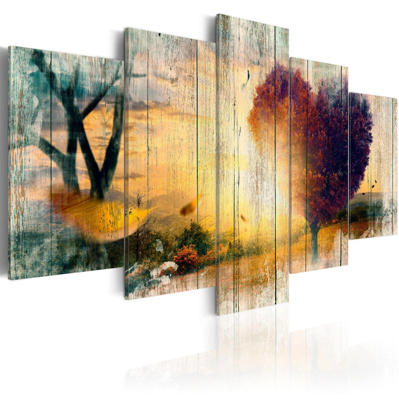 Canvas-taulut syksyn kuviolla - Love Memories, 93004 (x5) G-ART.