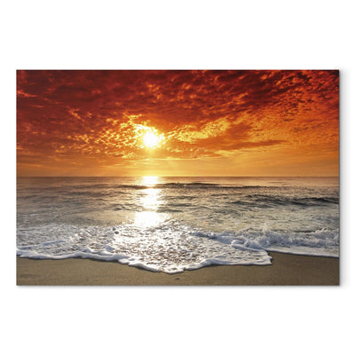 Glezna ar saulrietu jūrā - Krāšņā pludmale, 97941 Tapetenshop.lv.
