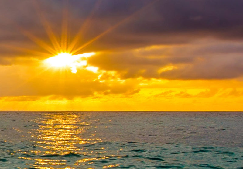 Canvas-taulut auringonlasku merellä - turkoosi meri, (x 5), 123333 G-ART.