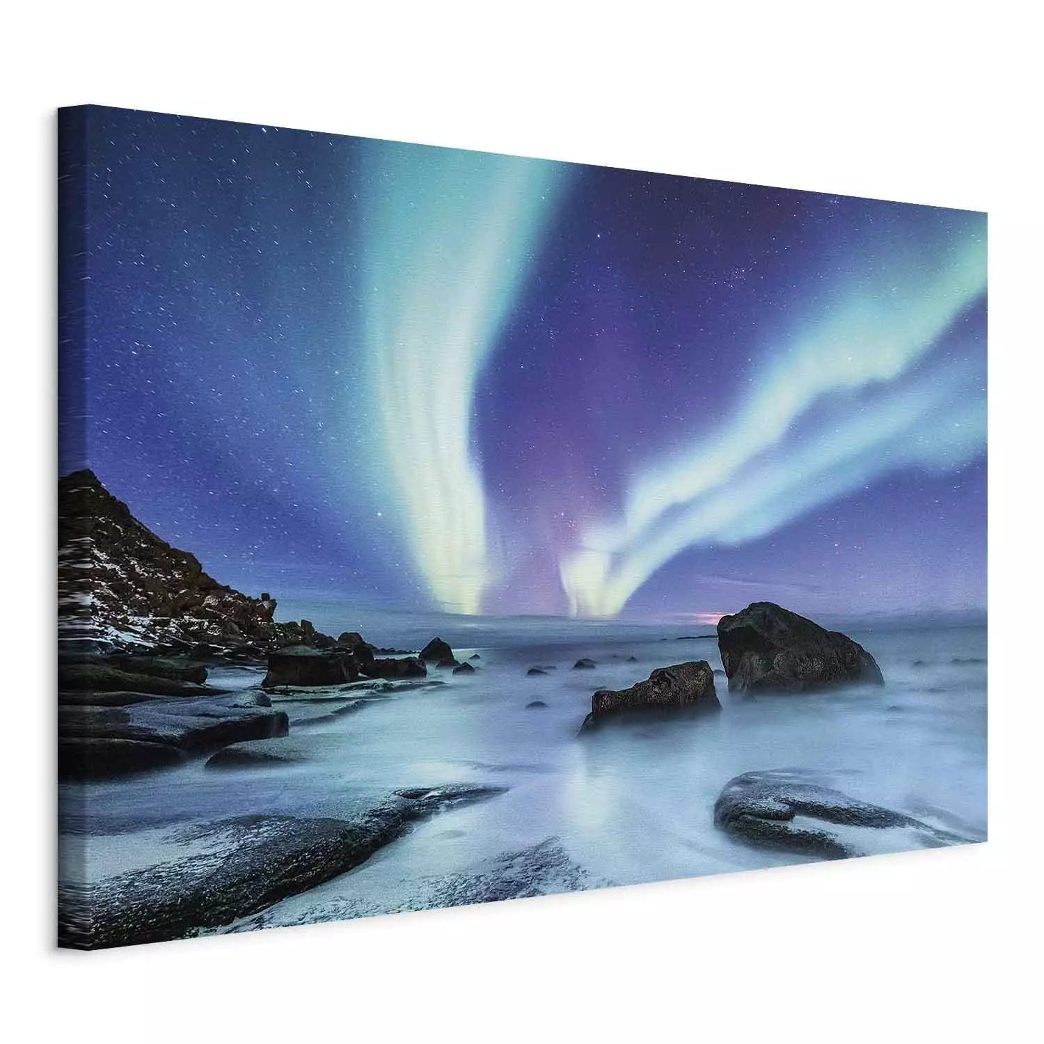 Glezna ar skaistu dabu - ziemeļblāzma virs Arktikas jūras, 162551 G-ART