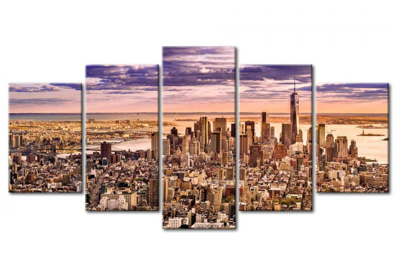 Canvas-taulut näkymät New Yorkiin - Unettomuus New Yorkissa, 91395 (x5) G-ART.