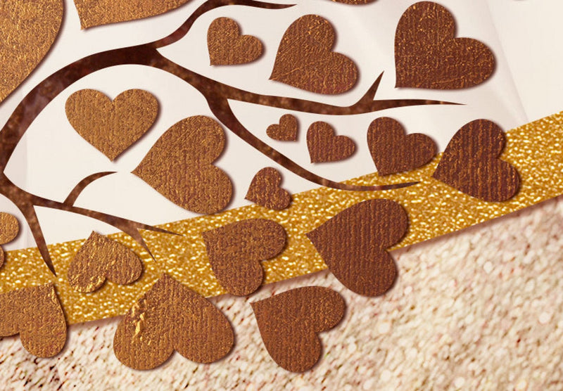 Canva with stylised tree - Golden Tree of Love, (x5), 66060 G-ART.