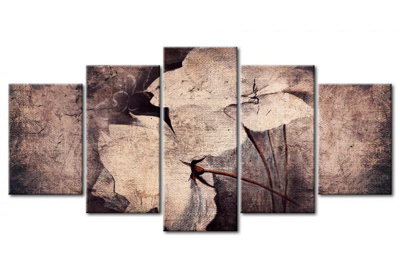 Canvas-taulut vintage-kukilla - Garden of Time, (x5), 92673 G-ART.