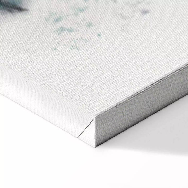 Kanva ar ziediem - abstraktas zilas magones, zilgāni pelēkā ART XL