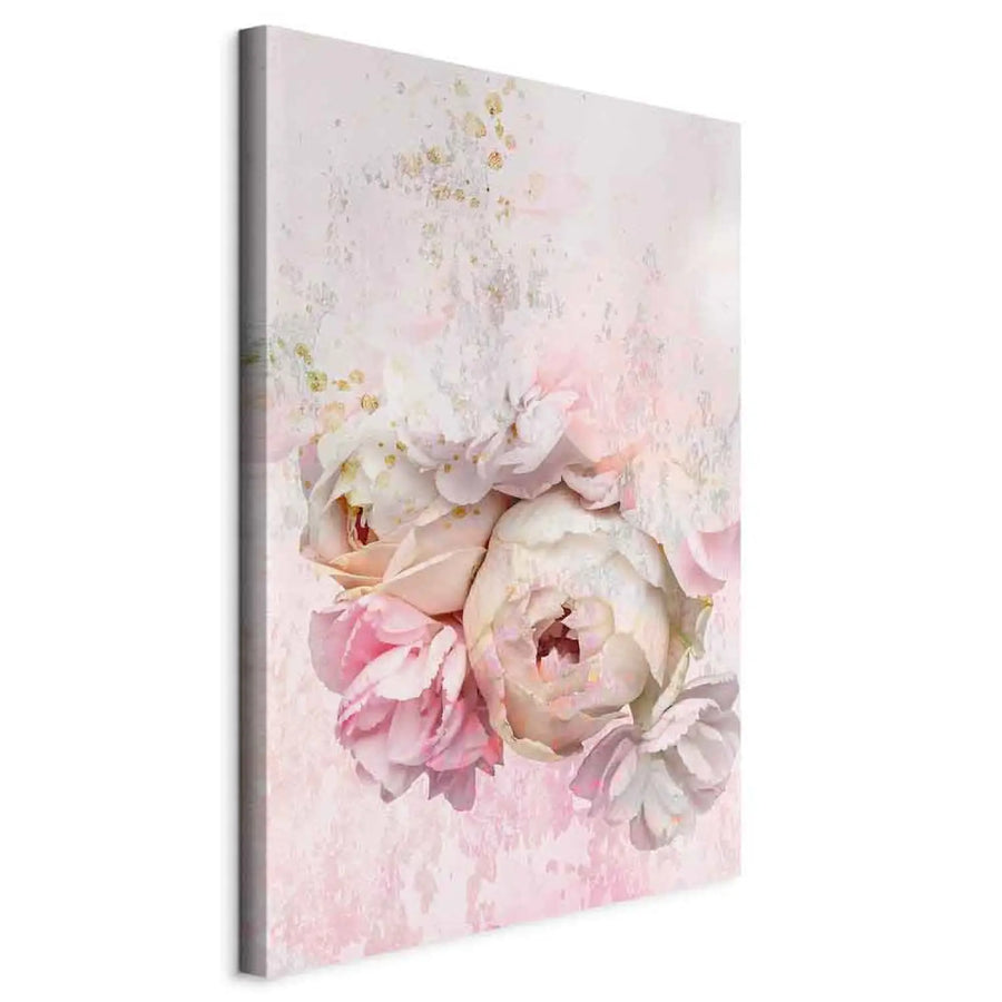 Glezna ar rozēm rozā toņos - Melanholiskā rozā (x 1) - rozā toņos ART XL