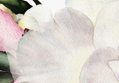 Canvas-taulut kukkia valkoisella pohjalla - ruusuasetelma, (x 5), värillinen, 118363 G-ART.