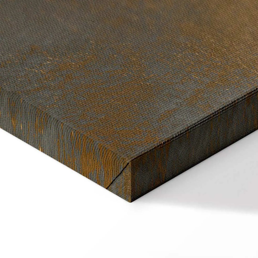 Glezna ar zīmētiem ziediem uz vintāžas fona, brūna, zelta ART XL