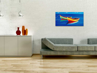 Glezna ar zīmētu laivu - Dziļuma klusums (x1), 49560 Tapetenshop.lv.