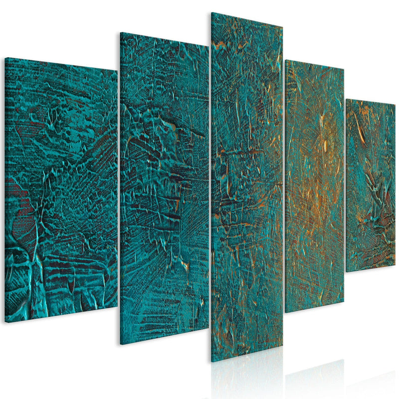 Canva - Azure mirror - dark green abstraction with bright accents, 151432 G-ART