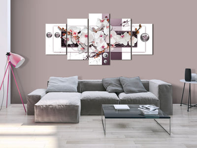 Canva - white orchids in pink and purple shades, (x5), 92736 G-ART.