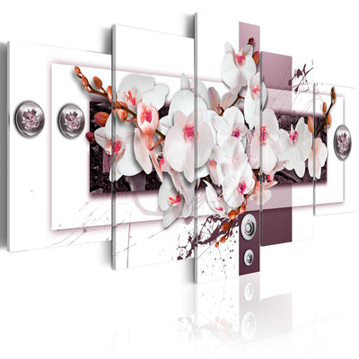 Canva - white orchids in pink and purple shades, (x5), 92736 G-ART.